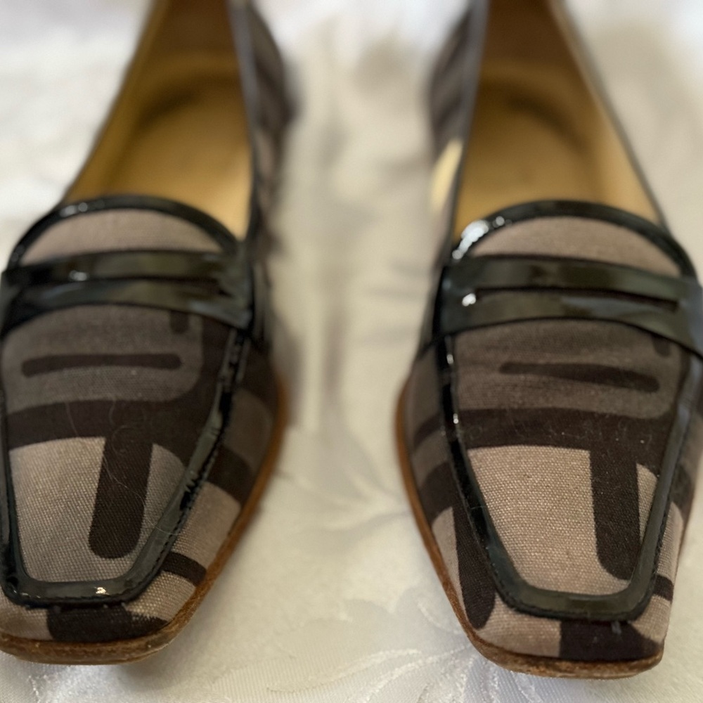 Vintage RARE Y2K Sergio Rossi Colorblock Printed Loafers - Picture 2 of 6